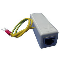 LA1000POE-RJ45-02, 6kV RJ-45 GbE Non-Metallic 802.af/at, PoE++, UPoE lightning arrestor